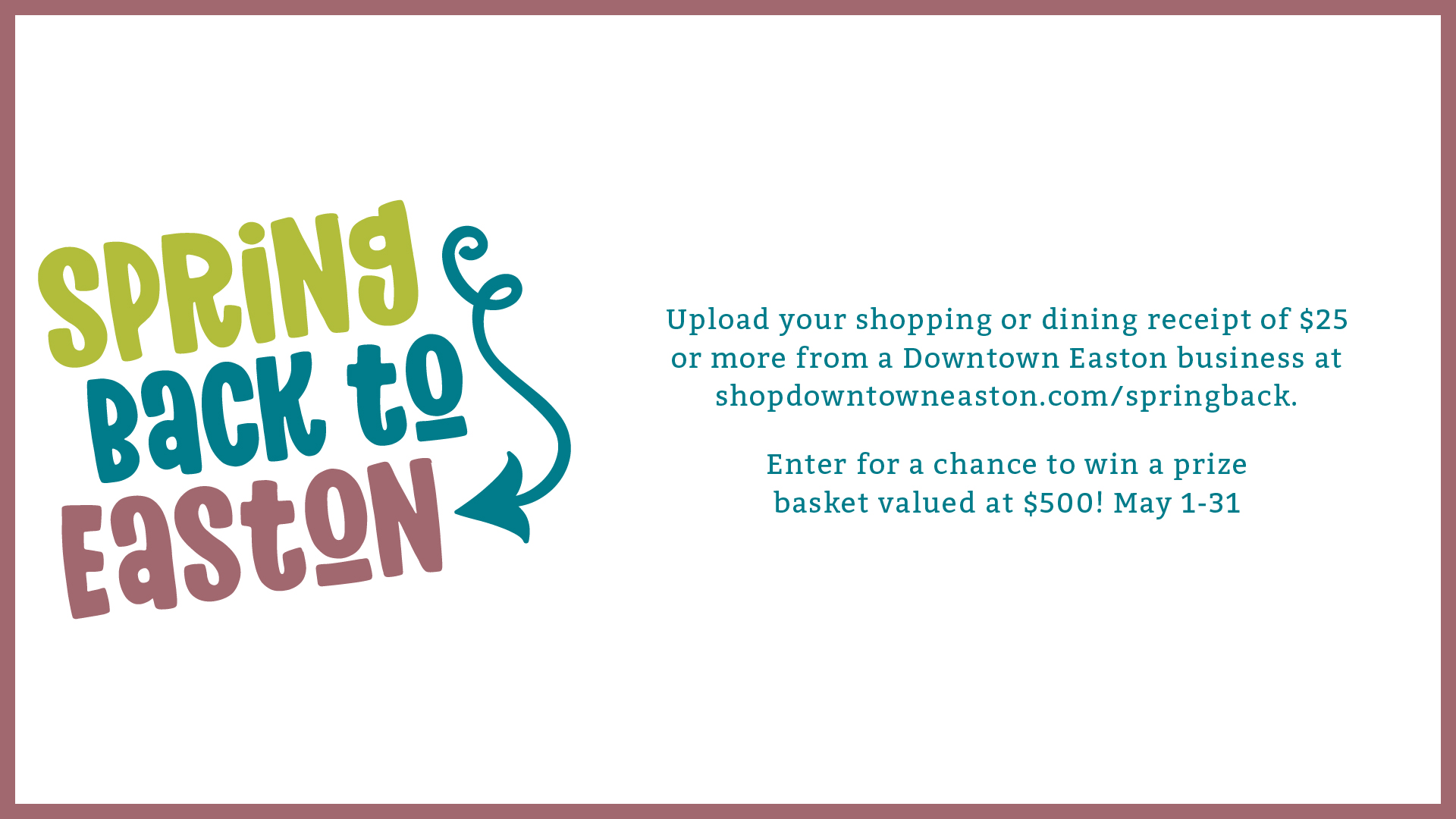 Spring Back to Easton Shopping Campaign Rewards Those Who Shop Local