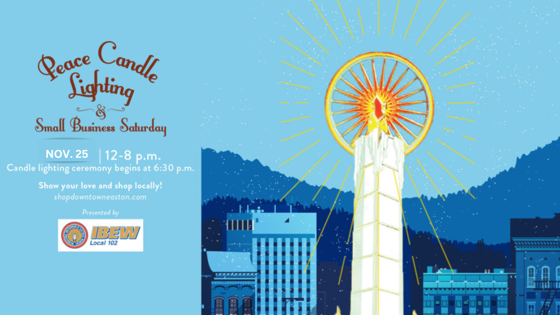 Peace Candle Lighting Shop Downtown Easton